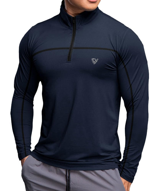 Noble Monk MenS Active Wear Regular Fit T Shirt |Full Sleeves |Casual T-Shirt For Men Blue