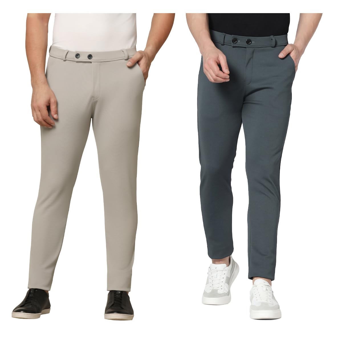 TOPLOT Mens Formal Trousers || Slim Fit Mens Wear Trousers || Stretchable Formal Pant Trousers || Trouser for Men (V-Formal-50