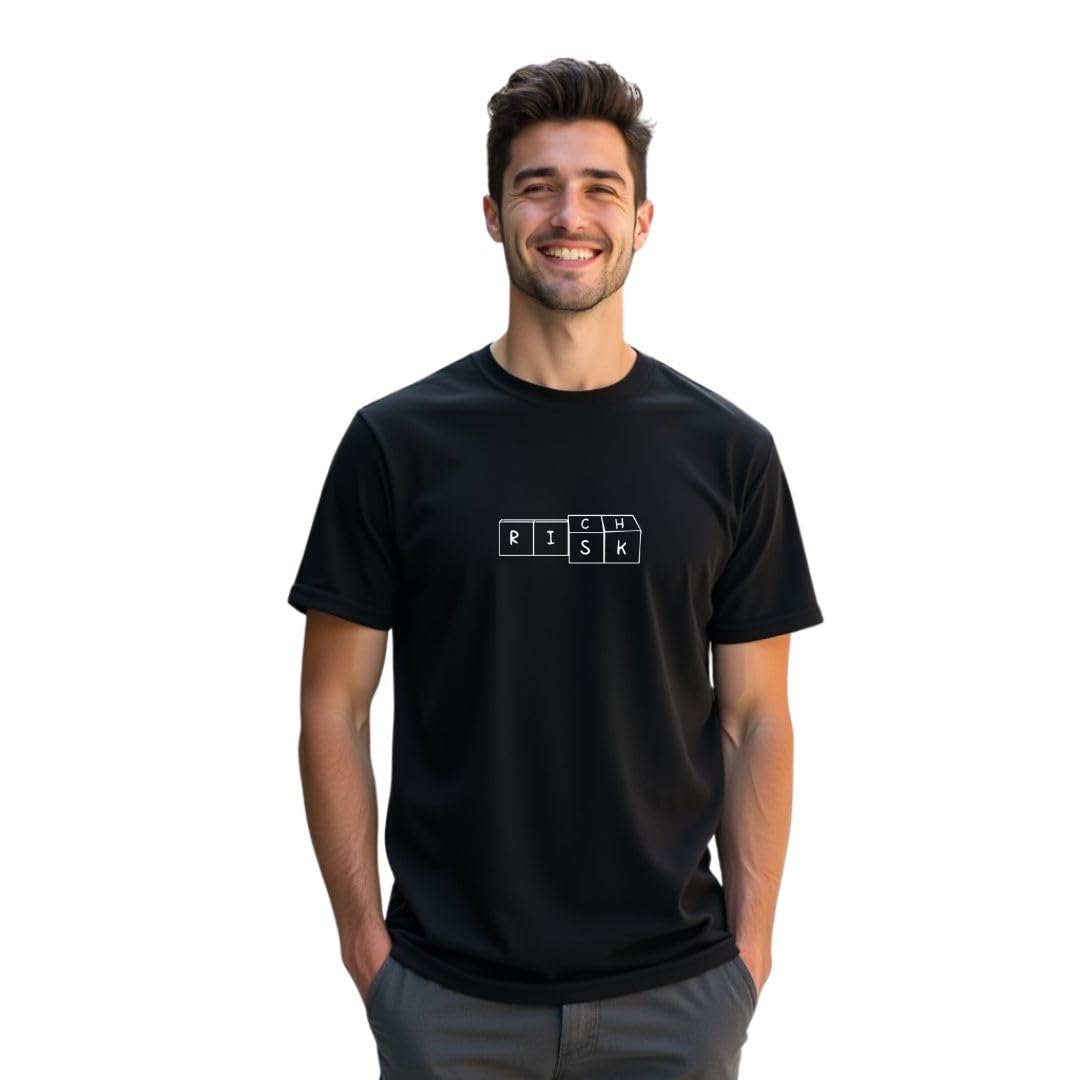 Nobero MenS Graphic Printed Regular Fit T-Shirt (1M-Twts-C1177-Bs_Black
