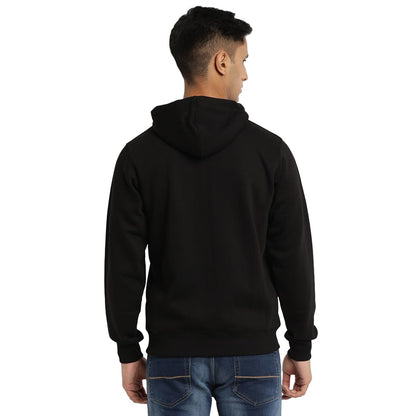 Turtle Men Poly Cotton Black Zipper Hooded Sweatshirt