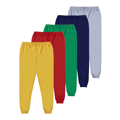 Kyda Kids 100% Cotton Printed Track Pant For Boys (Pack Of 5)