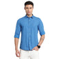 Turtle Men Blue Pure Cotton Printed Slim Fit Casual Shirts