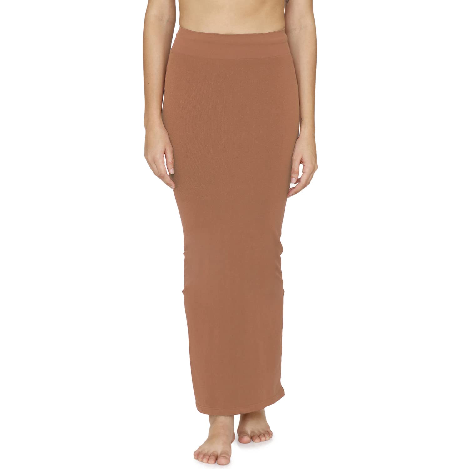 Zivame All Day Seamless Mermaid Saree Shapewear with Removable Drawcord for Women - Brown1