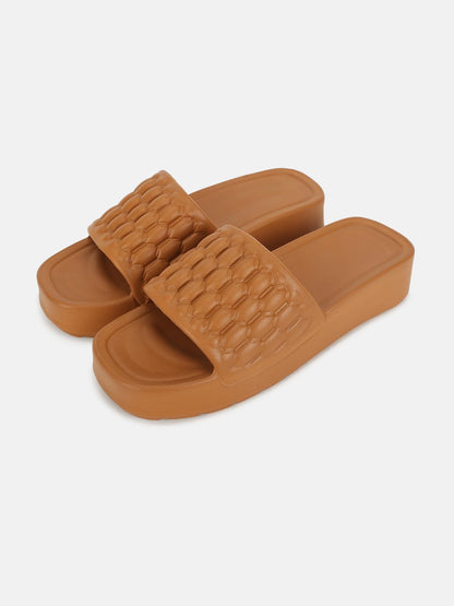 Ortho Joy Eva Sliders For Women || Waterproof & Everyday Flip Flops For Ladies || Slippers With Cushion Foot Bed || Anti-Slip So