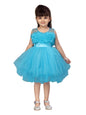 Aarika Girls Fit and Flare Knee Length Dress (FK-1655_Firozi_20)