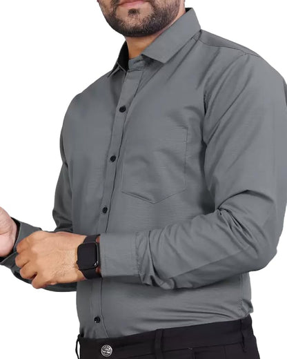 Eyebogler Men Casual Regular Fit Cotton Shirt