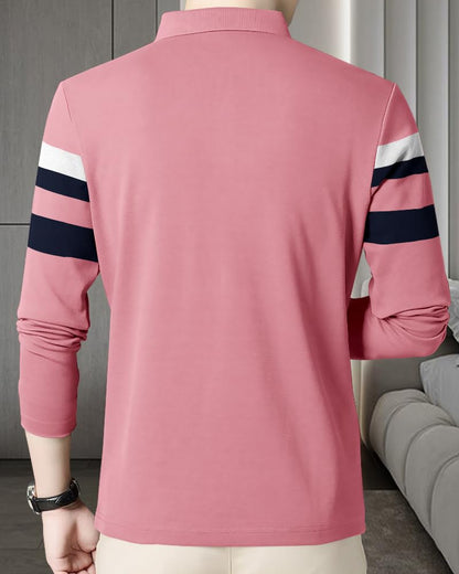 Noble Monk MenS Regular Fit Polo T Shirt |Full Sleeves |Collar Tshirts | Casual T-Shirt For Men