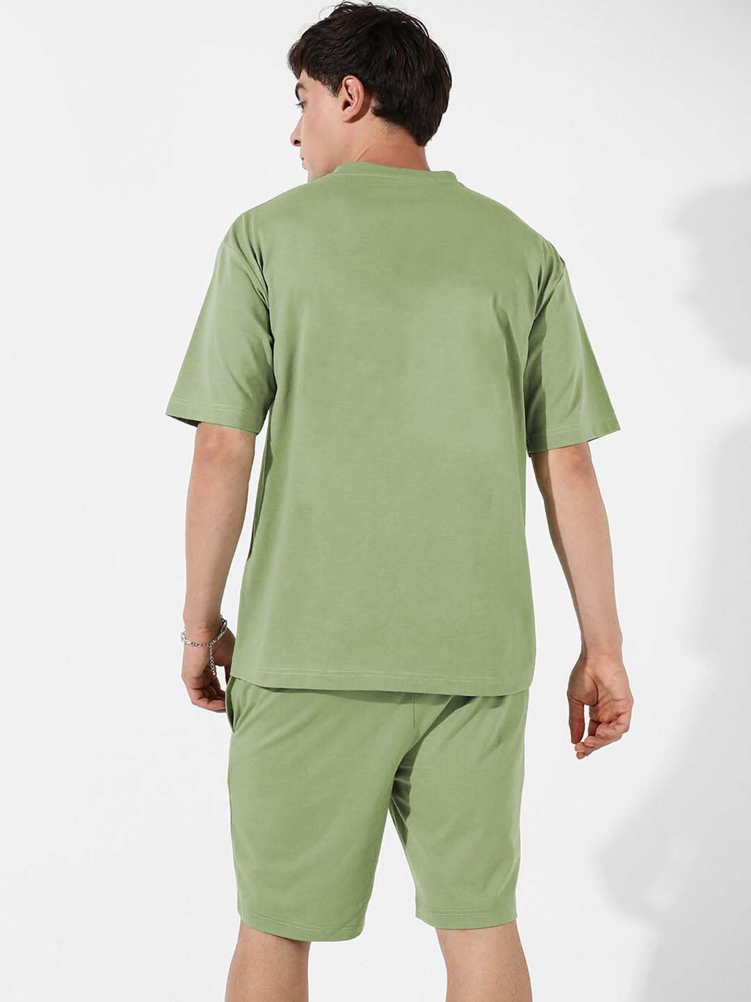 Macsivo MenS Night Suit | MenS Co-Ord Set | Lounge-Wear Nightdress Pajama Set | Summer Night Wear | Solid Plain Casual Pajama S