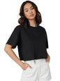 Kotty WomenS Solid Cotton Blend Oversized Crop T-Shirts