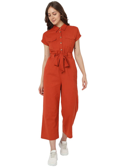 Vero Moda Straight Fit Jumpsuit (292062501_Rust_Xs_)