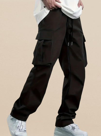 Indoprimo MenS Regular Casual Pants (B0Dfpkwp7B_Black