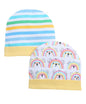 BUMZEE Yellow & Multi Baby Girls Round Cap Pack of 2 Age - 0-3 Months (Peb9329B-ylw.mlt)