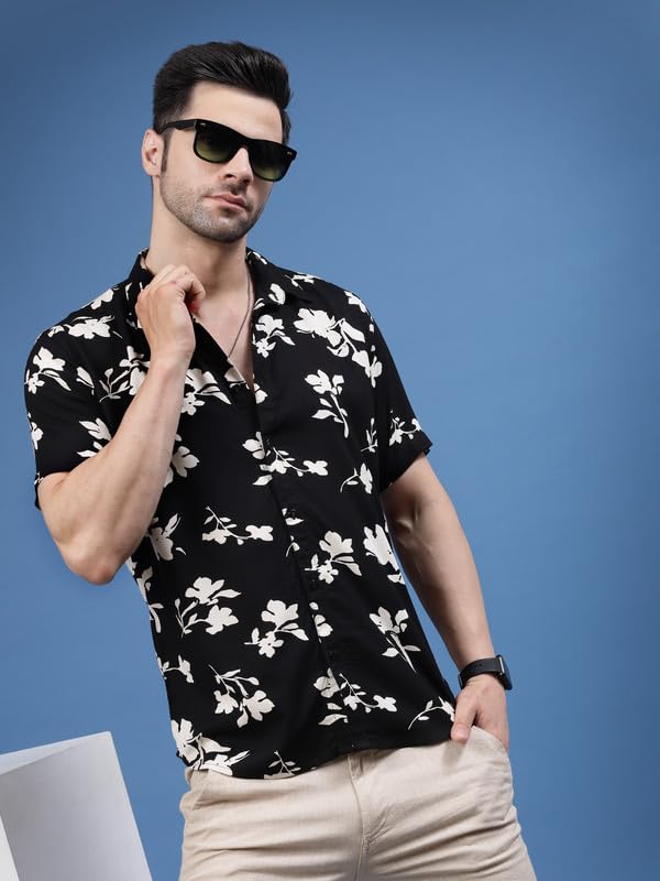 Rigo Rayon Printed Shirts for Men | Half Sleeves Hawaiian Shirts for Men | Summer Shirts Shirt for Men | Regular Fit, Casual Shi