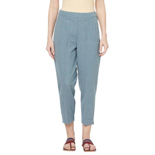 Fabindia WomenS Slim Pants (101453903_Blue