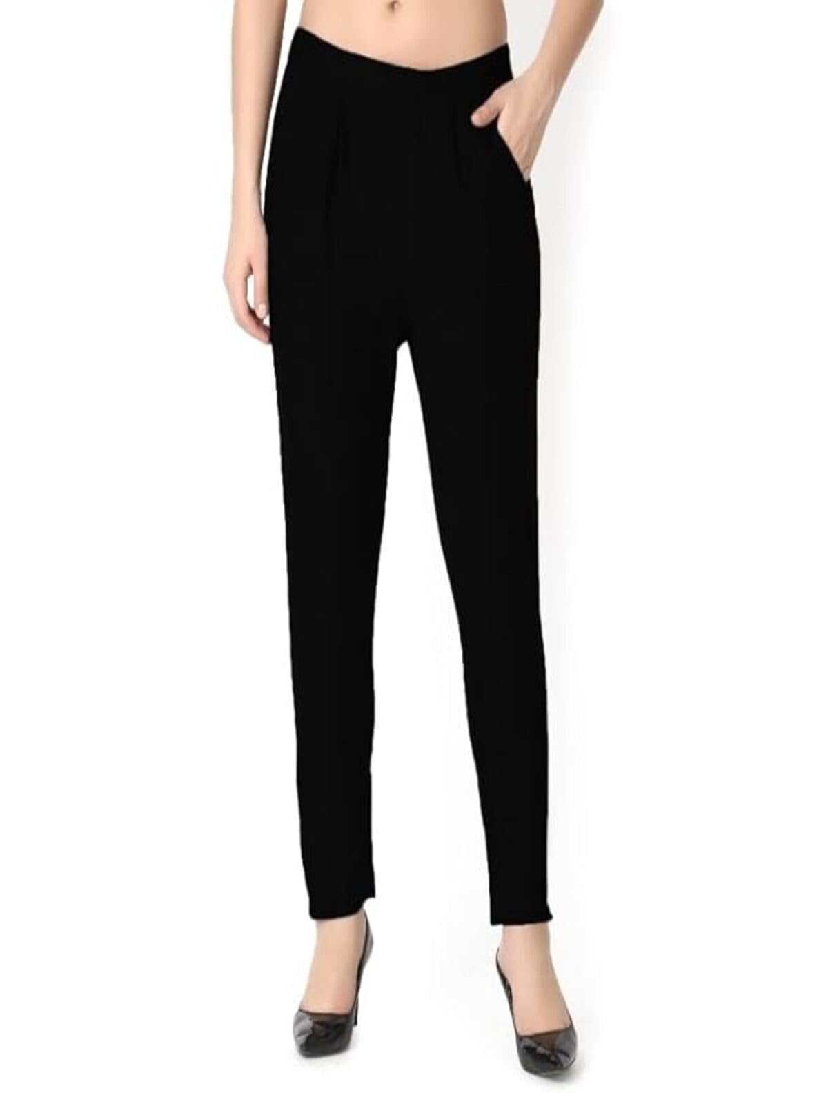 Leriya Fashion Women Casual Formal Western Stylish Rayon Trouser Regular Fit Plain Pyajama Pants Lowers Bottomwear Officewear Jo