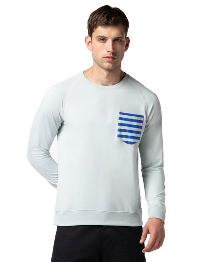 FYLTR Mens Casual Raglan Sleeve Sweatshirt with Pocket Detail - Full Sleeve | Rib Hem & Cuff | Casual Winterwear for Men