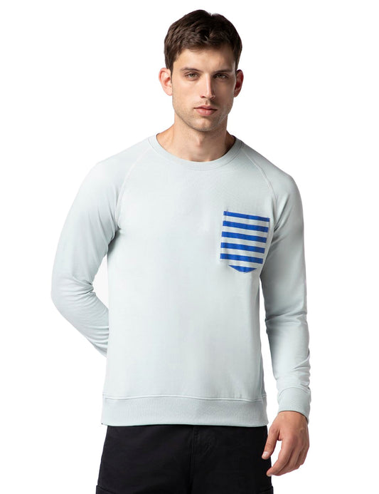FYLTR Mens Casual Raglan Sleeve Sweatshirt with Pocket Detail - Full Sleeve | Rib Hem & Cuff | Casual Winterwear for Men