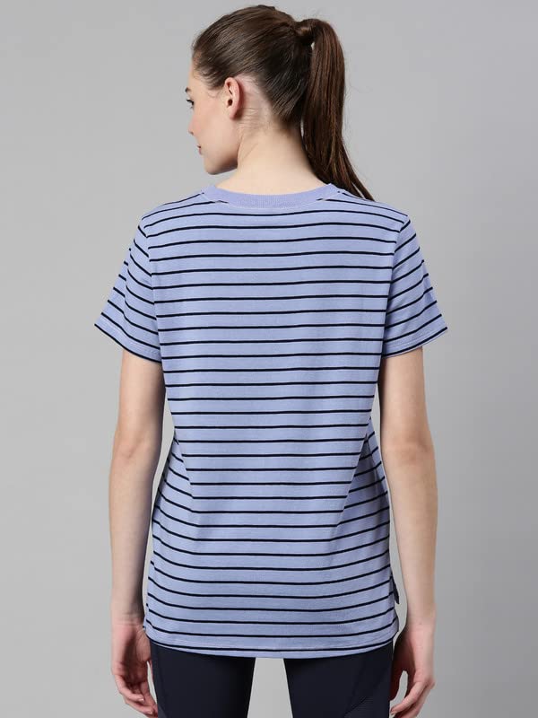 Enamor Athleisure Relaxed Fit Short Sleeve Round Neck Antimicrobial Finish Breathable Stretch Cotton Activewear Sports Tshirt fo