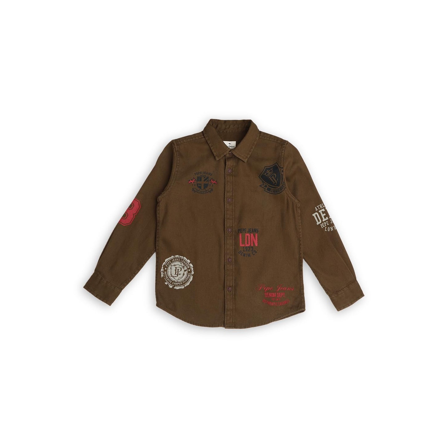 Pepe Jeans BoyS Regular Fit Shirt (Pb302578_Khaki Beige_Dark