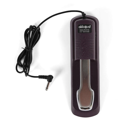 Akkord AKD SP-01 Sustain Pedal for Digital Piano, Electronic Keyboard, MIDI Synthesizer with Polarity Switch and Anti-Slip Pad-