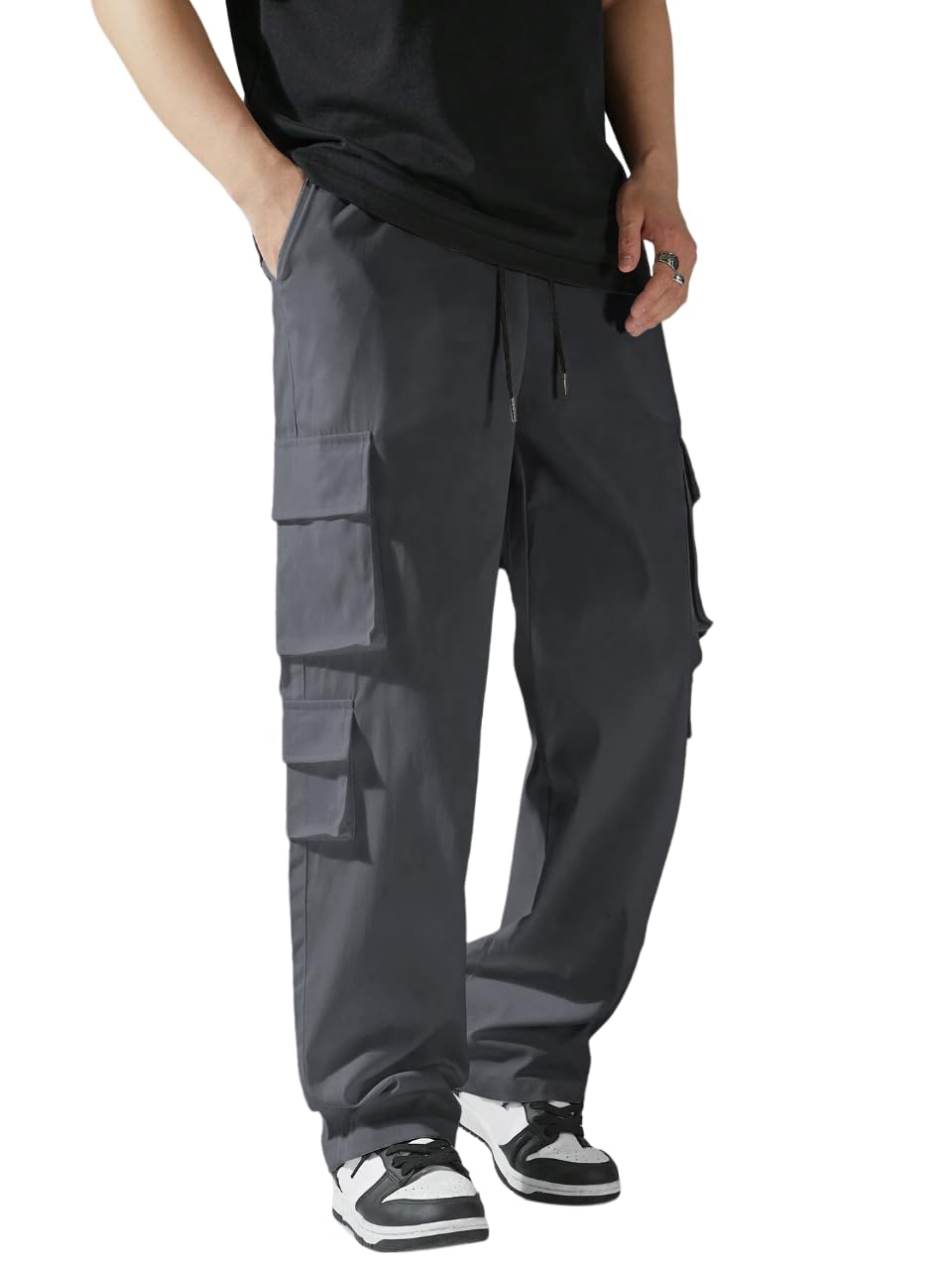 TAGAS Men Cargo Pants || Trousers Casual Pant || Cargo Pant || Pant || Track Pant for Man ||Men Cargo Pants Cotton||(MC-9) Grey