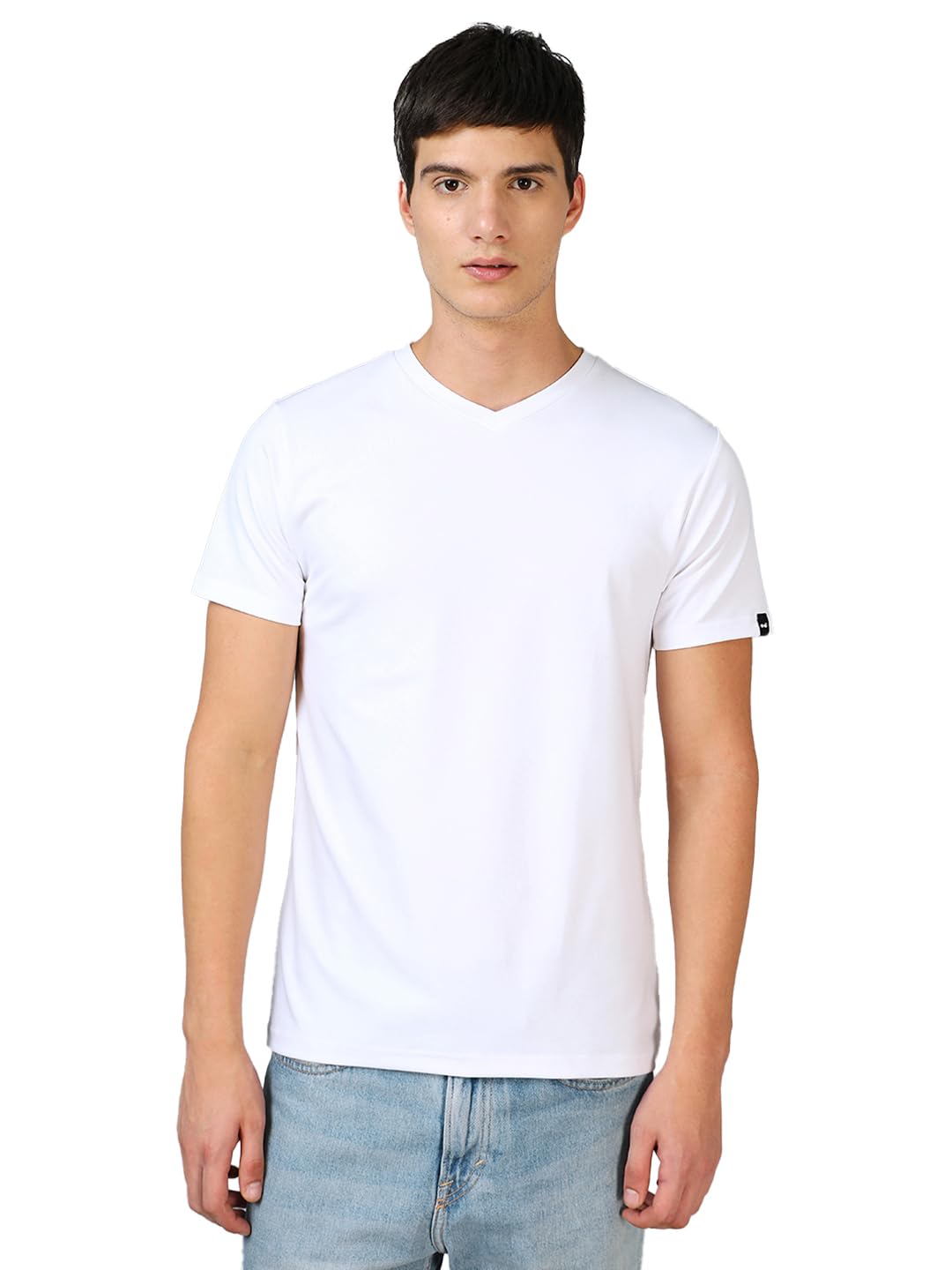Bewakoof MenS Solid Regular Fit Plus Size T-Shirt_596010_White_Xl