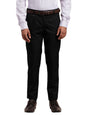 Turtle Men Cotton Viscose Ultra Slim Fit Dobby Print Black Formal Trouser