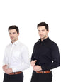 Xjarvis Ozark Cotton Solid Slim Fit Casual Shirt For Men With Pocket & Long Sleeve Button Down Shirt Collared Casual Formal Shir