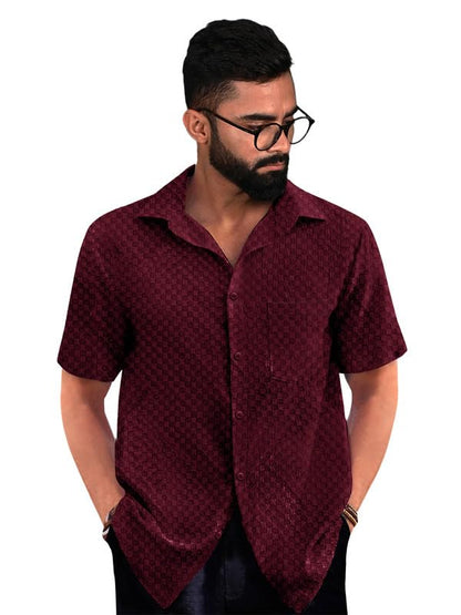 Pinkmint Shirt Combo for Mens l Stylish Half Sleeve Popcorn & Printed Shirt Combo l Beach Wear l Regular Home Wear (Pack of 3)
