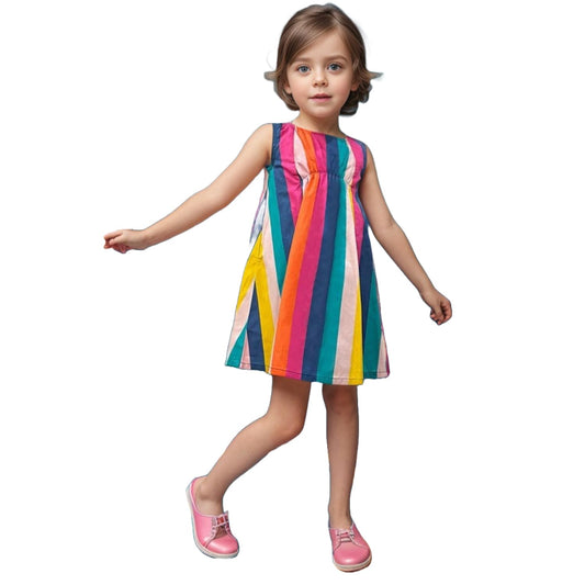 A.T.U.N. (ALL THINGS UBER NICE) Glow Rainbow A-Line Dress for Girls