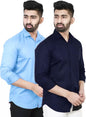 Tee Projekt Premium Plain Cotton Shirt for Men | Cotton Shirt | Casual Shirt | Solid Shirt | Full Sleeves | Formal Shirt (NS-ST1