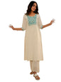 Libas Womens Yoke Design Cotton Straight Kurta For Women