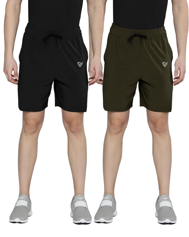 Noble Monk MenS Solid Sports Shorts