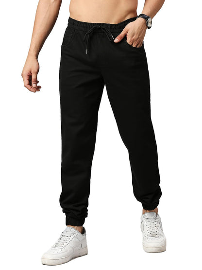Thomas Scott Mens Solid Regular Fit Trouser Black