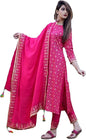 ANNI DESIGNER Women's Cotton Blend Straight Kurta with Palazzo & Dupatta