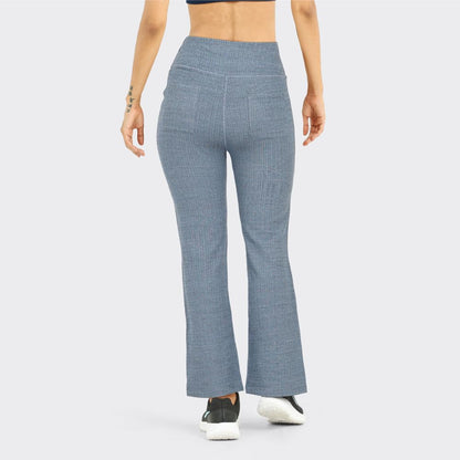 Blissclub Werk-It Flare Pants For Women Office Wear, Formal Cotton Trousers For Women With High Waist And 4 Pockets