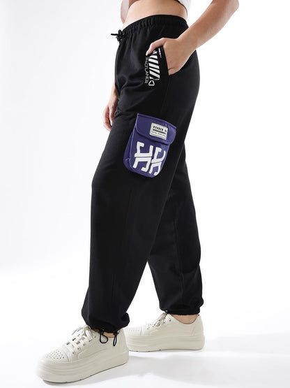 Hubberholme Women Colourblocked Jogger High-Rise Casual Track Pants 4