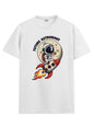 ADRO T Shirts for Boys & Girls | Astronaut Printed T-Shirt | Ages 3-14 | 100% Cotton Round Neck Tshirt for Boys |KRN-L2-ASTRO-WH