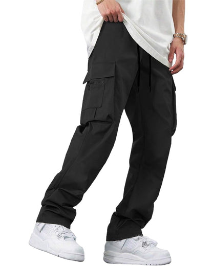 Noble Monk MenS Cargo Pant | Drawstring | Solid Cargo | Multi Pockets Trackpant