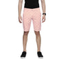 The Indian Garage Co Men Slim Fit Solid Mid-Rise Chino Shorts Silver Pink