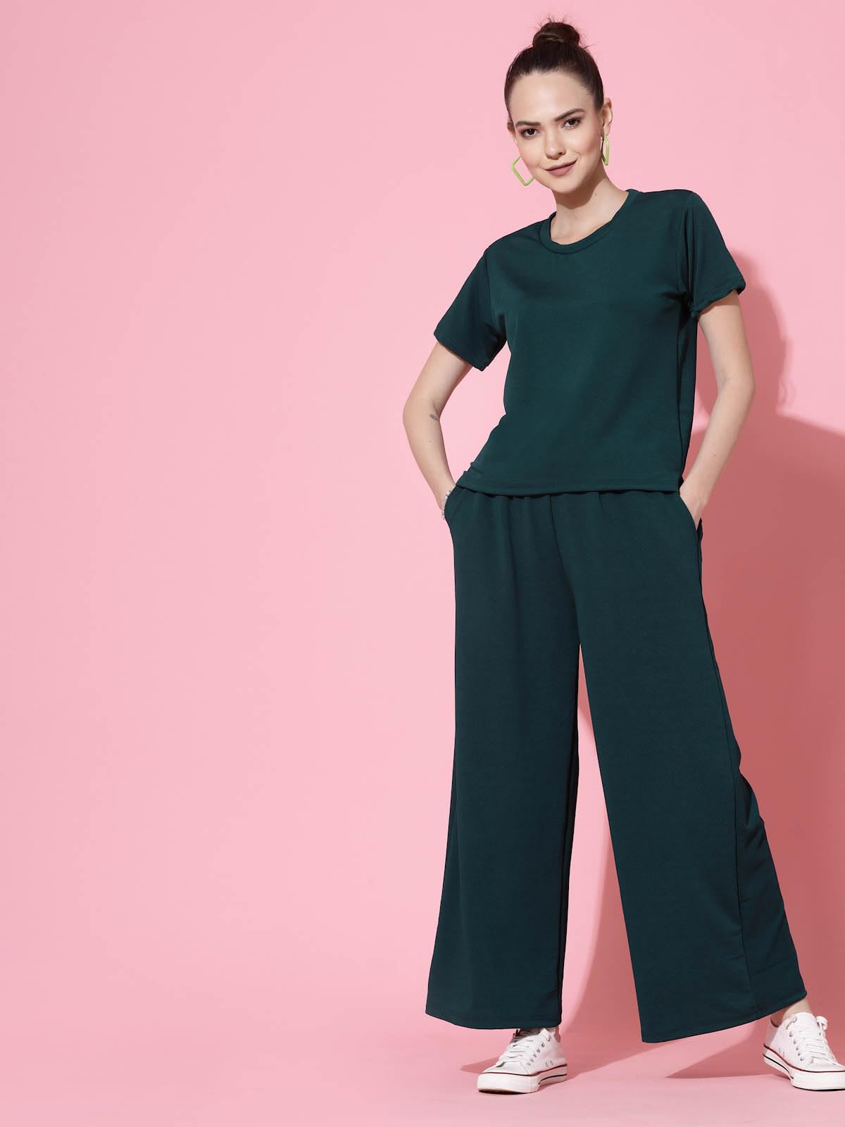 Oomph! Coord Set For Women Western, Green - Md930