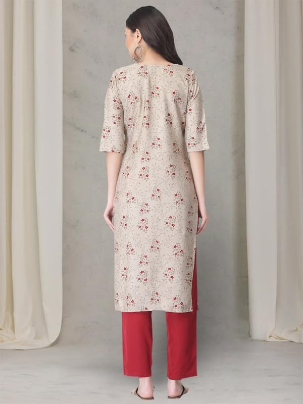 Pinkmint WomenS Crepe Kurta Pant Set Kurta Set Comfortable Set For Women
