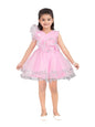 Aarika Girls Pink Colour Self Design Net Frock (6 Month-6 Years)