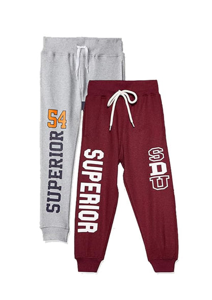 T2F Boys Regular Fit Printed Cotton Joggers Track Pants