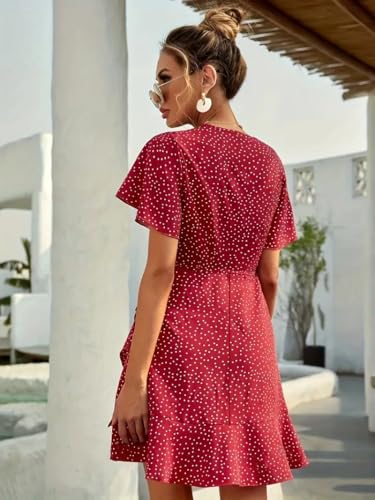 Leriya Fashion Rayon Above The Knee Western Dress For Women (Lf-W.Dress-Wd1259_Red