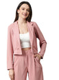 Kotty WomenS Solid Single Breasted Casual Blazer Light Pink