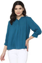 Allen Solly Women Regular Fit Solid Casual Polyester T-Shirt