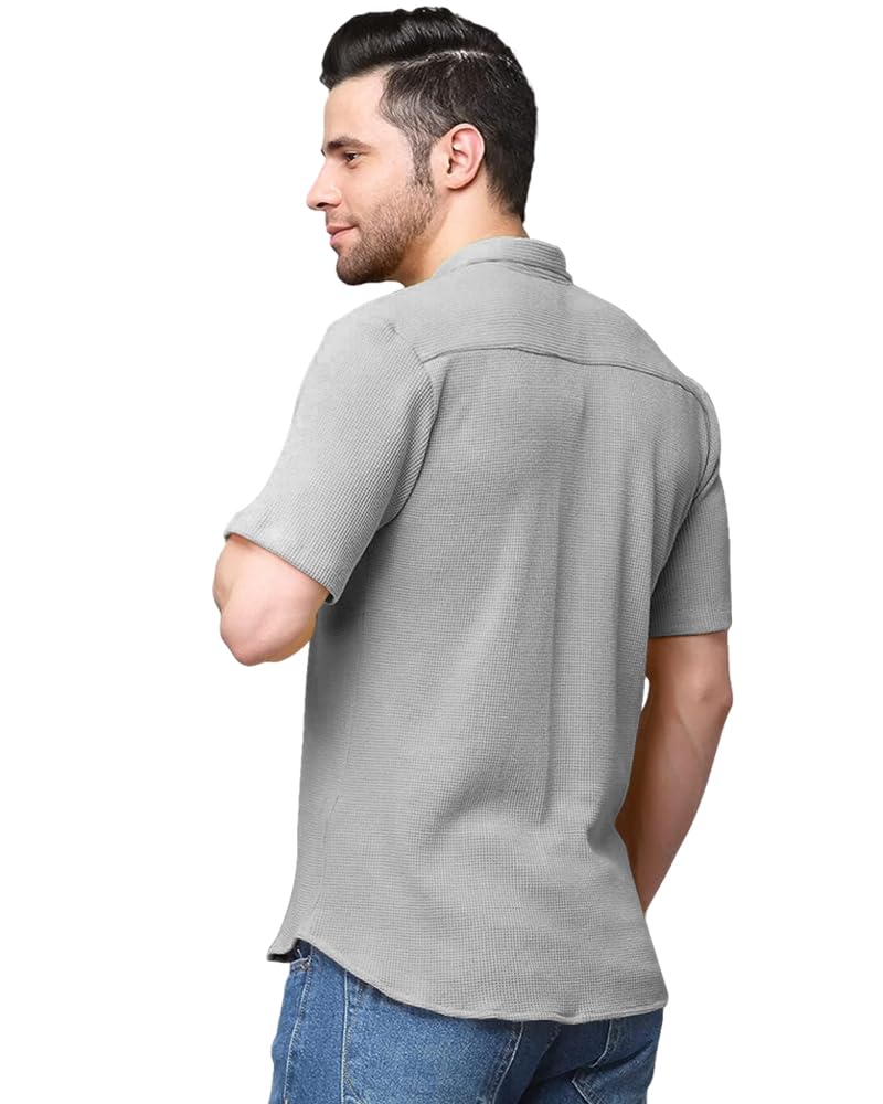 Nobel Monk MenS Solid Casual Shirt |Half Sleeve | Regular Fit |Stylish Shirt For Men