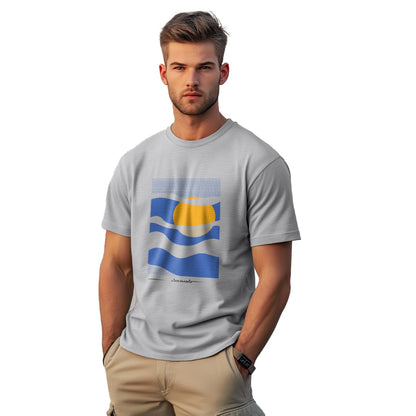 Nobero MenS Graphic Print Regular Fit T-Shirt (1M-Twts-C0696_Grey Melange