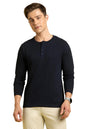 Dennis Lingo Men Cotton Nevy Blueslub Regular Fit Solid T-Shirts